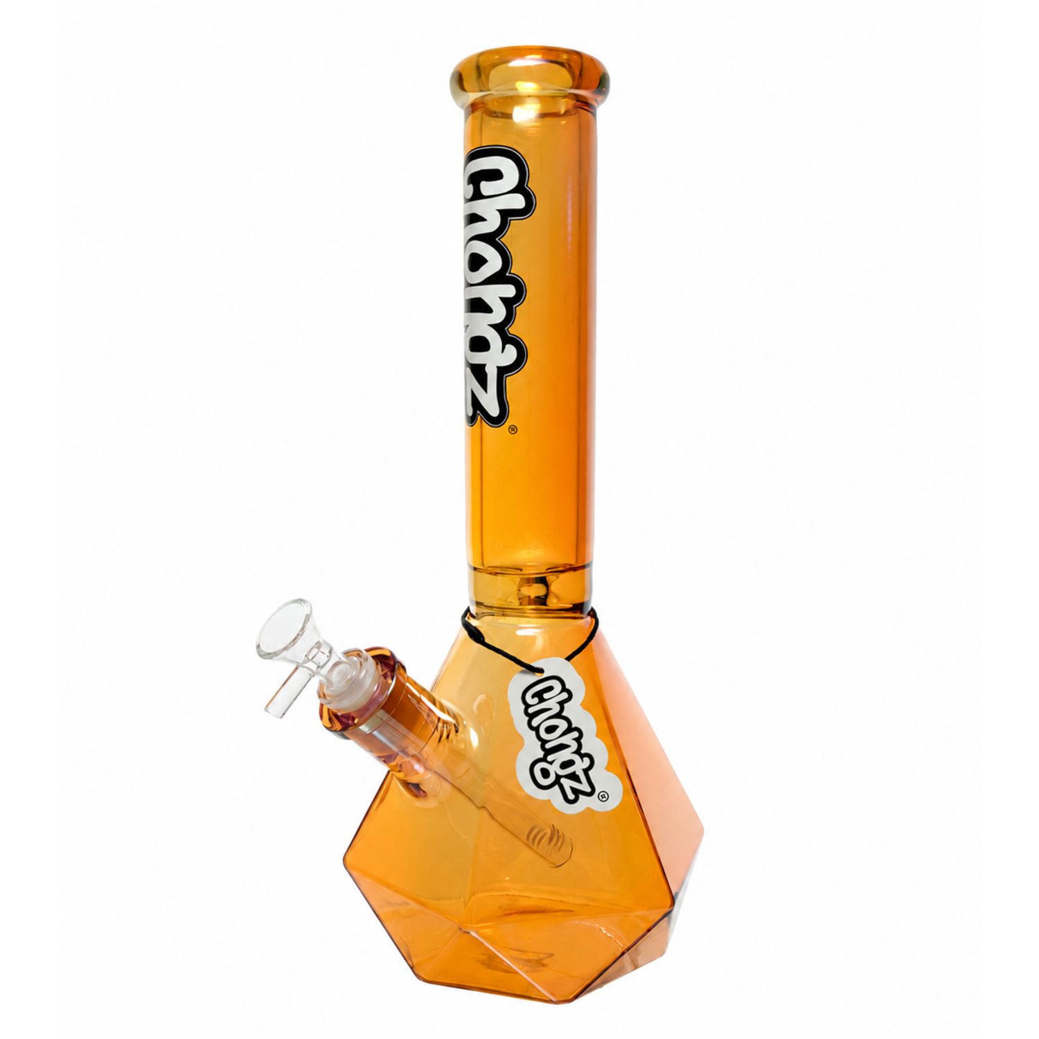 Chongz 35cm "Johnny Gemstone" Sunset Amber glass waterpipe