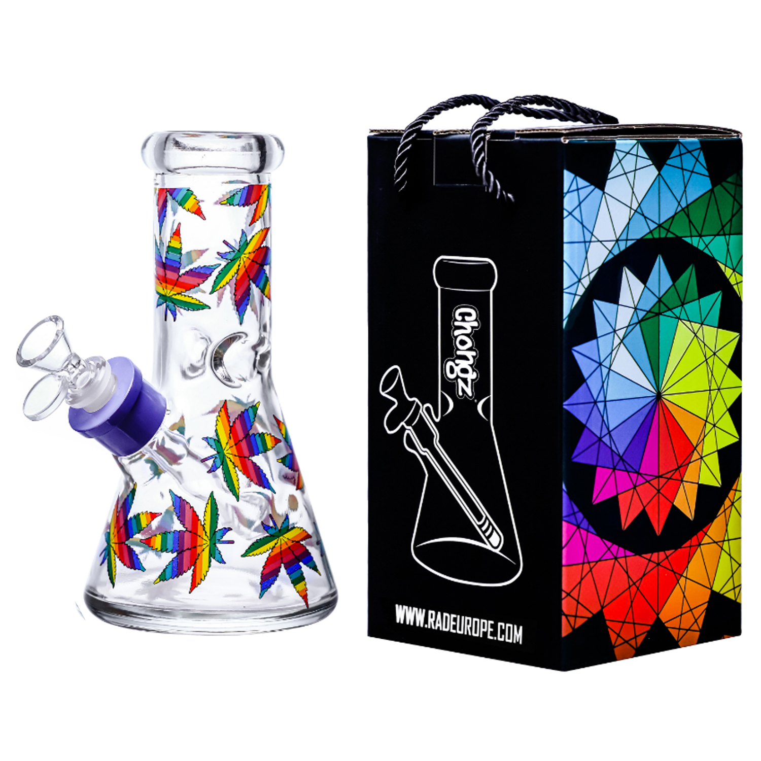 Chongz 20cm Rainbow "Lovely Leaf" Waterpipe